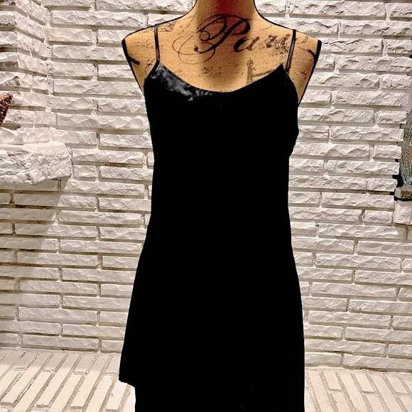 Vintage California Dynasty Velvet & Satin Chemise Sexy Slip Lingerie - Picture 2 of 8